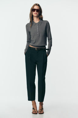 PLAIN KNIT POLO SHIRT