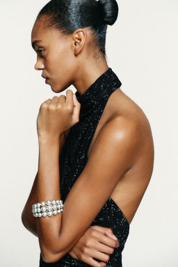 HALTER TOP WITH RHINESTONES - Zara фото 6