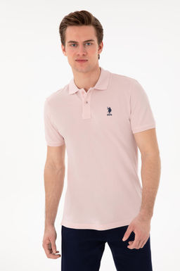 Erkek Slim Fit Polo Yaka Pudra Basic Ti__rt Sepette S_rpriz _ndirim