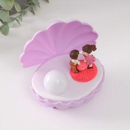 Фигурка светящаяся Парочка в ракушке, 11.5?10?11.5 см, МИКС