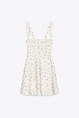 PRINTED SHORT SATIN DRESS - Zara фото 6