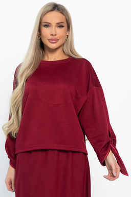 Джемпер с завязками Твист (бордовый) Б14867-10М