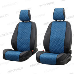 Алькантара Ромб - Модель №2 широкое сиденье (комплект из 2 шт)