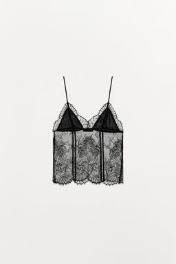 LACE STRAPPY TOP - Zara фото 4