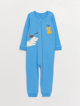 Bisiklet Yaka Uzun Kollu Erkek Bebek Tulum