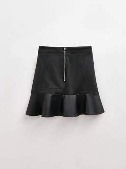 CONTE Юбка из экокожи с воланом LU 2851 black - Conte elegant фото 8