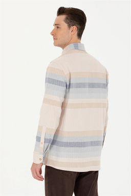 U. S. Polo Assn Мужская рубашка светло-коричневого цвета с длинным рукавом - U.s. polo assn фото 5