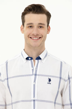 Мужская белая рубашка с длинным рукавом - U.s. polo assn фото 10