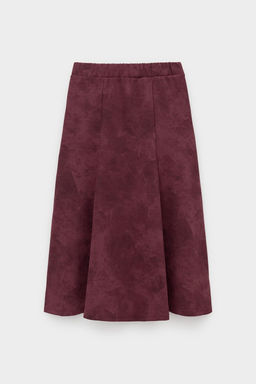 ЕВТ 7024/сливовое вино,эффект замши юбка жен