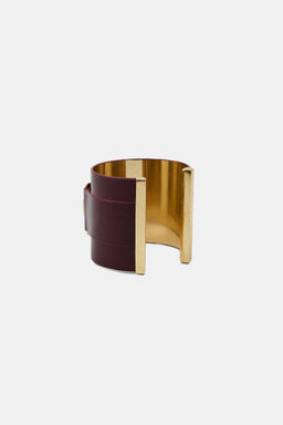 MAXI RIGID LEATHER STONE BRACELET - Zara фото 4