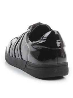 03-B6C-7AG BLACK Кеды женские (натуральная кожа)