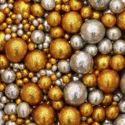 Посыпка кондитерская с глиттером Блеск золото, серебро 1,5 кг