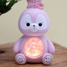 Ночник Flower bunny, pink (20 см), пластик