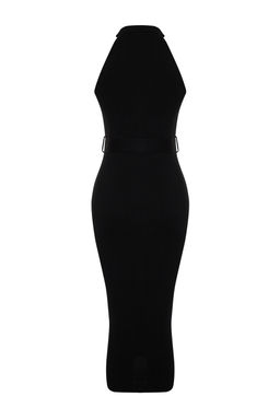 TRENDYOLMILLA Mavi Midi Triko Kemer Detayl? Elbise TWOSS22EL1031  фото 39