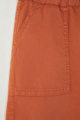 Ekru Erkek Cocuk %100 Pamuk Cep Detayl? Lastikli Dokuma Sort & Bermuda TKDSS25SR00027 - Trendyolmilla фото 5