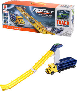 Инерц. 45см "Автовоз - трек" + машинки 6шт. (2806393) раскладной трек 90,5см, в коробке