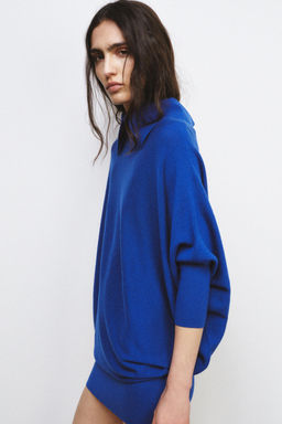 LONG KNIT BATWING SLEEVE JUMPER - Zara фото 5
