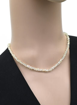 Чокер на шею женский из циркона огранка 4мм цв.зеленый хамелеон, 38см - Радуга камня фото 22