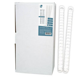 Пружина для переплета LITE 19 мм пластик А4 белый 100 шт/упак