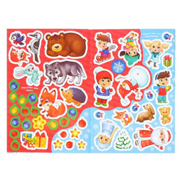 Книжка со скретч слоем и многоразовыми наклейками Зимние загадки - Буква-ленд фото 12