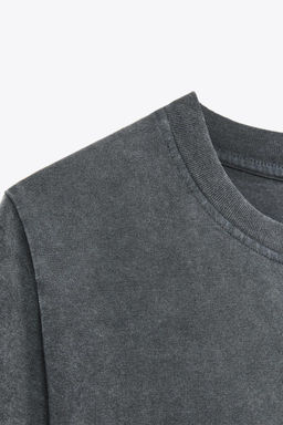 WASHED-EFFECT RHINESTONE T-SHIRT - Zara фото 9