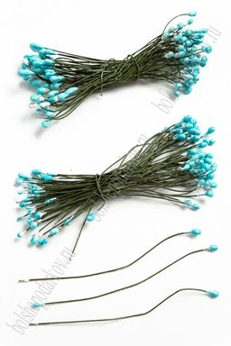 Тычинки на проволоке (60 шт) SF-2995, голубой, УЦЕНКА, дефекты поверхности