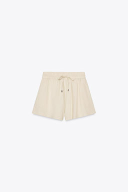 LINEN BLEND BOXER BERMUDA SHORTS - Zara фото 35