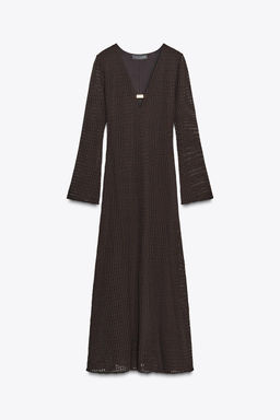 HARDWARE CROCHET MIDI DRESS - Zara фото 16