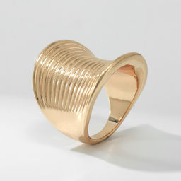 Кольцо металл Тренд пружинка, цвет золото, размер 18 - Qf фото 3