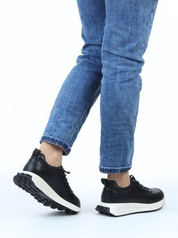 03-A9050-1 BLACK Кроссовки женские (натуральная кожа)