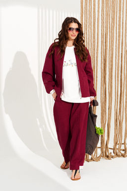 костюм женский 2-х предметный (блузон + Брюки) - Elletto фото 4