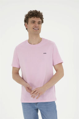 U. S. Polo Assn / Мужская розовая базовая футболка