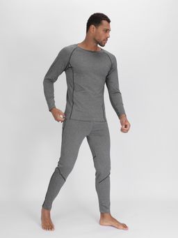 Комплект мужского термобелья без начеса серого цвета 2213Sr - FUYOUKAI фото 3