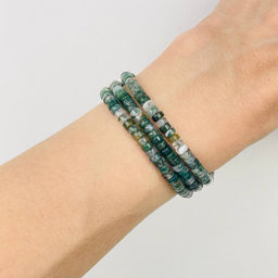 Бусины для украшений из мохового Агата 39 см