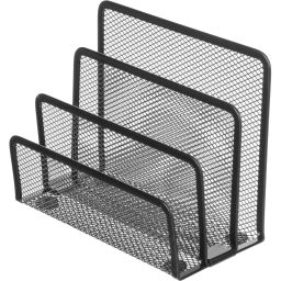 Лоток вертикальный для бумаг 3отд Attache сортер 135x173x83мм металл черный фото 2