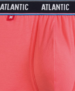 ATLANTIC 3MH-214 Трусы шорты Solid Summer - набор 3 шт. темно-синий + коралловый + серый меланж  фото 6