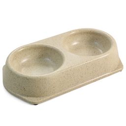 Миска NATURAL из бамбука двойная, 0,18*2л. Цвет в ассортименте
