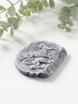 Магнит "С хаски на санях" (барельеф), 6,5см