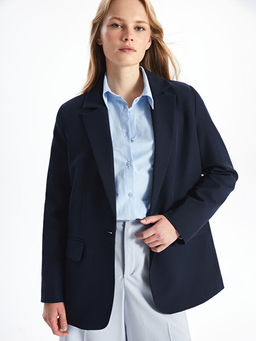 D?z Uzun Kollu Kad?n Blazer Ceket