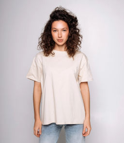 Футболка #КТ555 (1), светло-бежевый