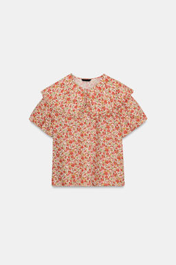CAMISA ESTAMPADO FLORAL CUELLO BOBO / Multicolor - Zara фото 7