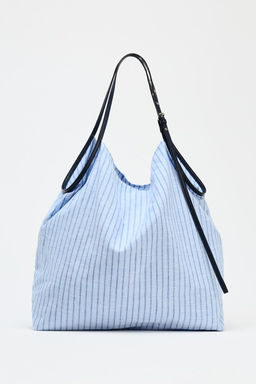 STRIPED FABRIC TOTE BAG - Zara фото 3