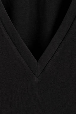 CAMISETA DE ALGOD?N CON CUELLO DE PICO - H&m фото 2