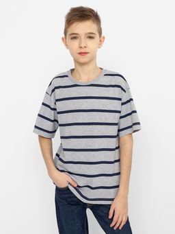 CRB wear/CSJB 63420-11-355 Футболка для мальчика,светло-серый меланж/Ex.Cherubino  фото 4