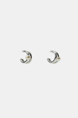 PACK OF HOOP AND FAUX PEARL EAR CUFFS - Zara фото 4
