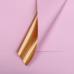 Цена за 20 шт. Пленка для цветов, «Золотая сторона», розовая, 57×57 см ±5% см