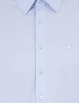 A__k Mavi Slim Fit Uzun Kollu Basic G_mlek