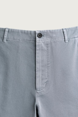 PANTAL?N CHINO LAVADO RELAXED FIT / Celeste lavado - Zara фото 9