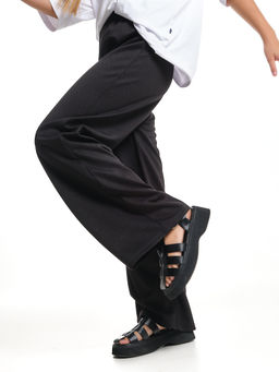 Брюки палаццо школьные штаны детская одежда девочке 33-7874 синий - Mini maxi фото 17