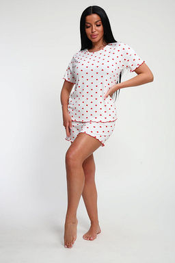 Пижама с шортами (01062, красный) - Плиона фото 21